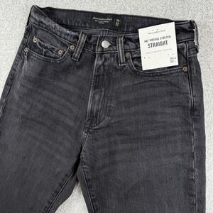 Abercrombie & Fitch Dark Gray Slim Straight Jeans